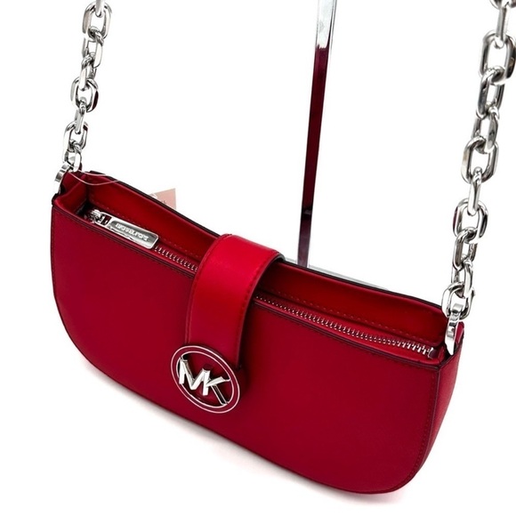 Michael Kors Small Carmen Pouchette Shoulder
Bag Red (NWT) - Picture 5 of 11